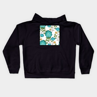 Colored Pattern with Vintage Floral Motifs Kids Hoodie